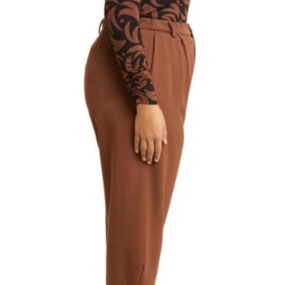 11 Honore Brown Tapered Trouser Pants - New with Tags